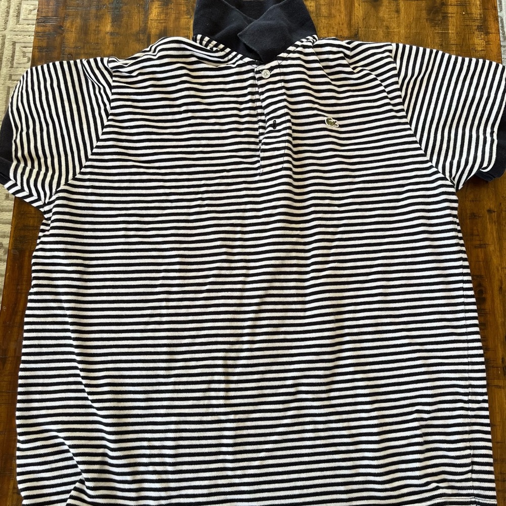 Lacoste Polo - Large - Navy and White.